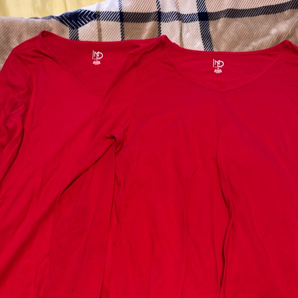 Red plain shirt